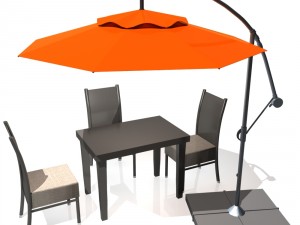 outdoor patio cantilever umbrella Modelo 3D
