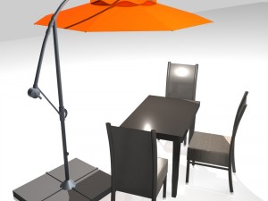 outdoor patio cantilever umbrella Modelo 3D