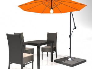 outdoor patio cantilever umbrella Modelo 3D