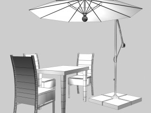 outdoor patio cantilever umbrella Modelo 3D