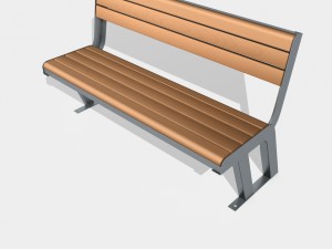 bench street 3D-Modell