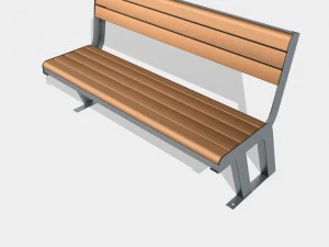 ベンチ通り 3Dモデル