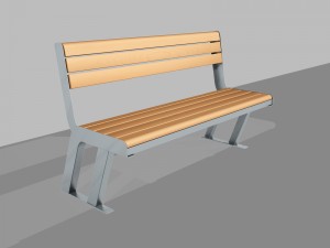 bench street 3D-Modell