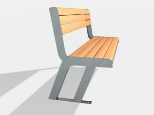 ベンチ通り 3Dモデル