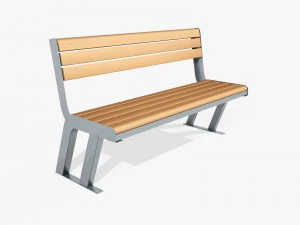 ベンチ通り 3Dモデル