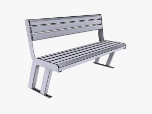 ベンチ通り 3Dモデル