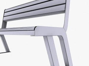 ベンチ通り 3Dモデル