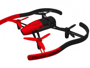 parrot bebop drone red 3D Model