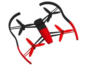 loro bebop drone rojo Modelo 3D