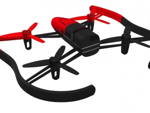 parrot bebop drone red 3D मॉडल