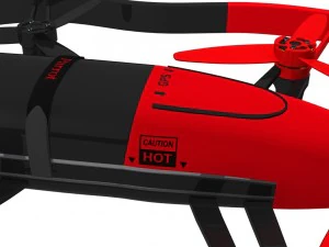 loro bebop drone rojo Modelo 3D