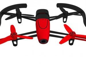 loro bebop drone rojo Modelo 3D