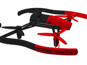 parrot bebop drone red 3D मॉडल