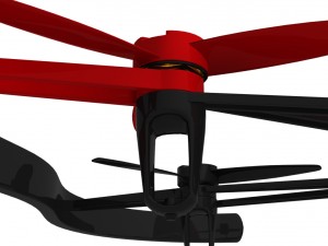 parrot bebop drone red 3D मॉडल