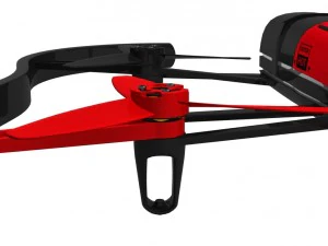 loro bebop drone rojo Modelo 3D