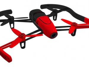 loro bebop drone rojo Modelo 3D