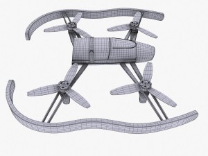 parrot bebop drone red 3D मॉडल