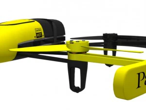 parrot bebop drone yellow 3D Model