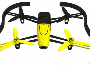 parrot bebop drone yellow Modello 3D