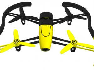 parrot bebop drone yellow 3D Model