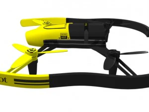 parrot bebop drone yellow 3D Model