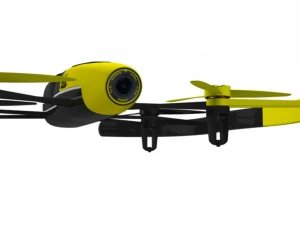parrot bebop drone yellow 3D Model