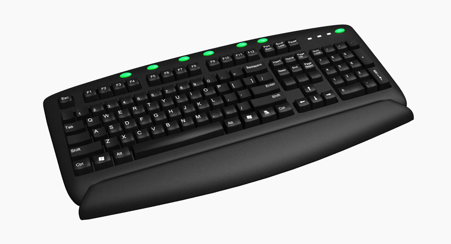 keyboard 3D Model .c4d .max .obj .3ds .fbx .stl .blend 