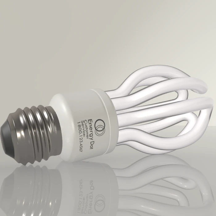 energy saving light bulb 02 3D Model .c4d .max .obj .3ds .fbx .stl .blend 