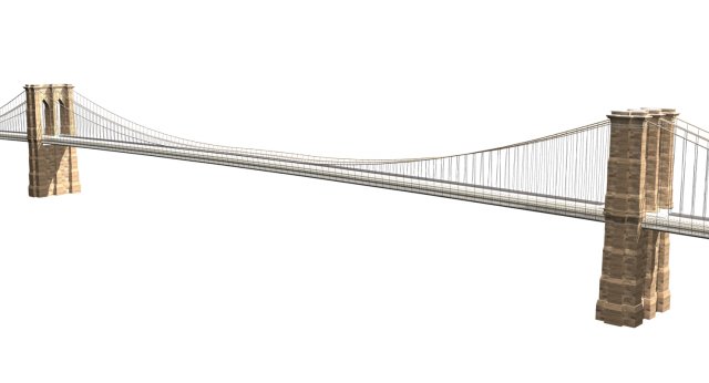 brooklyn bridge 3D 모델 .c4d .max .obj .3ds .fbx .stl .blend 
