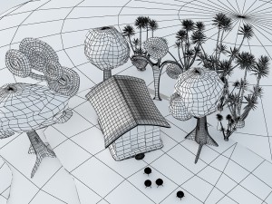 cartoon house scene Modello 3D