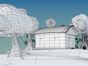 cartoon house scene Modello 3D