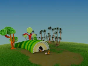 漫画の家 3Dモデル