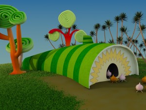 cartoon house 3D मॉडल
