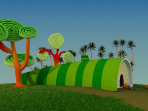cartoon house 3D मॉडल