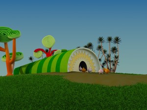 cartoon house 3D मॉडल