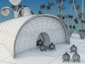 cartoon house 3D मॉडल
