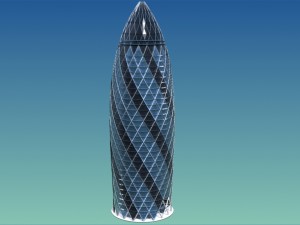 the gherkin 30 st mary axe skyscraper 3Dモデル
