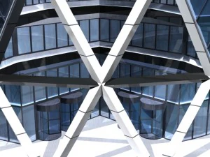 the gherkin 30 st mary axe skyscraper 3D Model