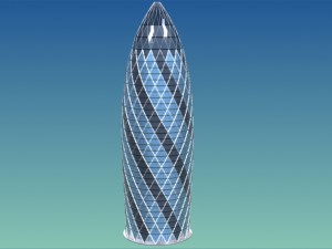 the gherkin 30 st mary axe skyscraper 3Dモデル