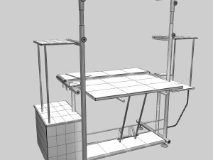 computer tabel 3D Model