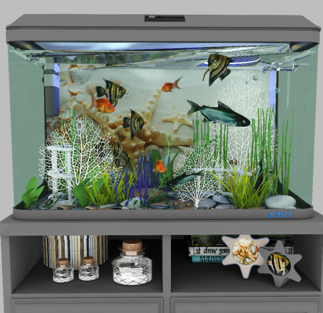 aquarium 1 3D Model in Fish 3DExport