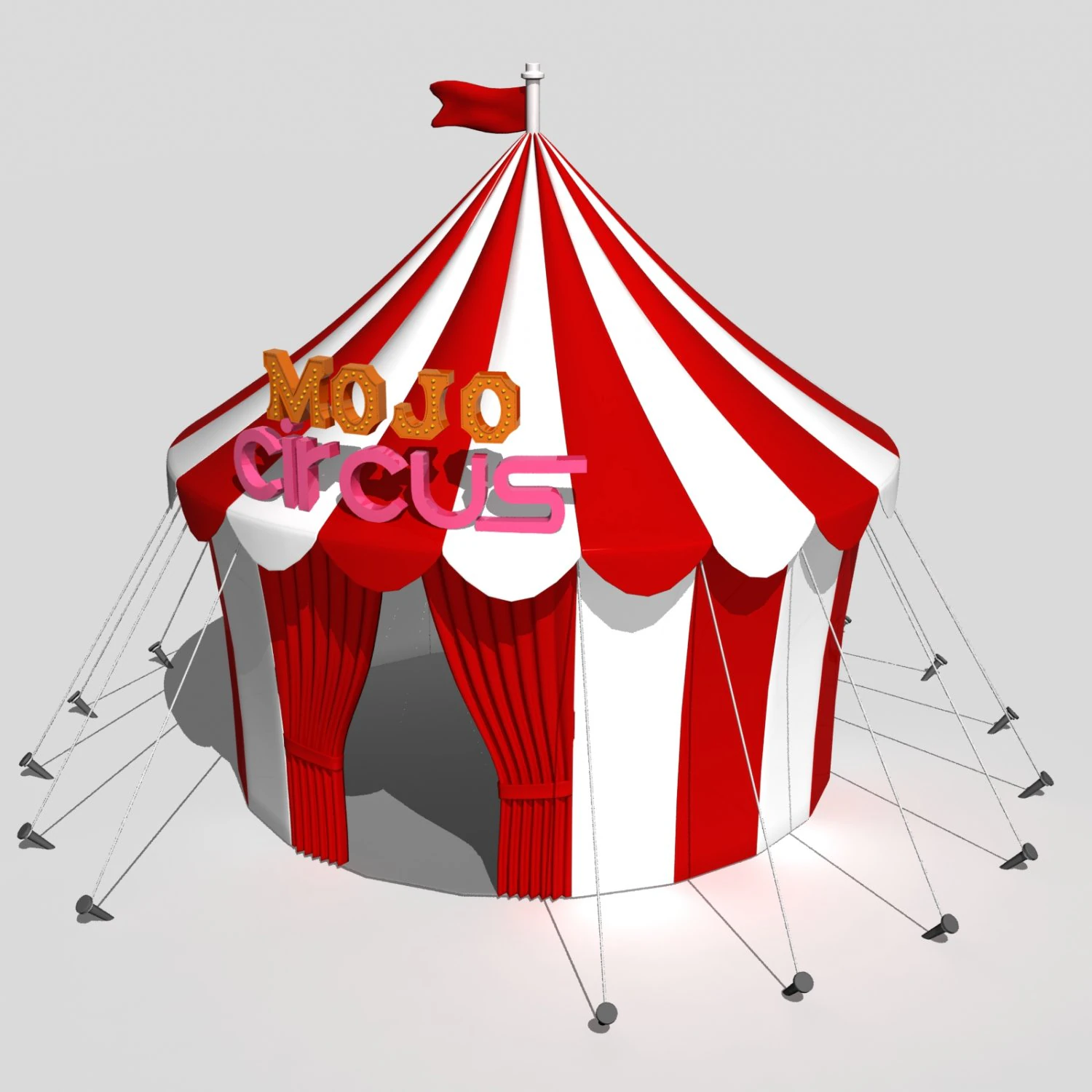 circus tent 3D Model .c4d .max .obj .3ds .fbx .stl .blend 