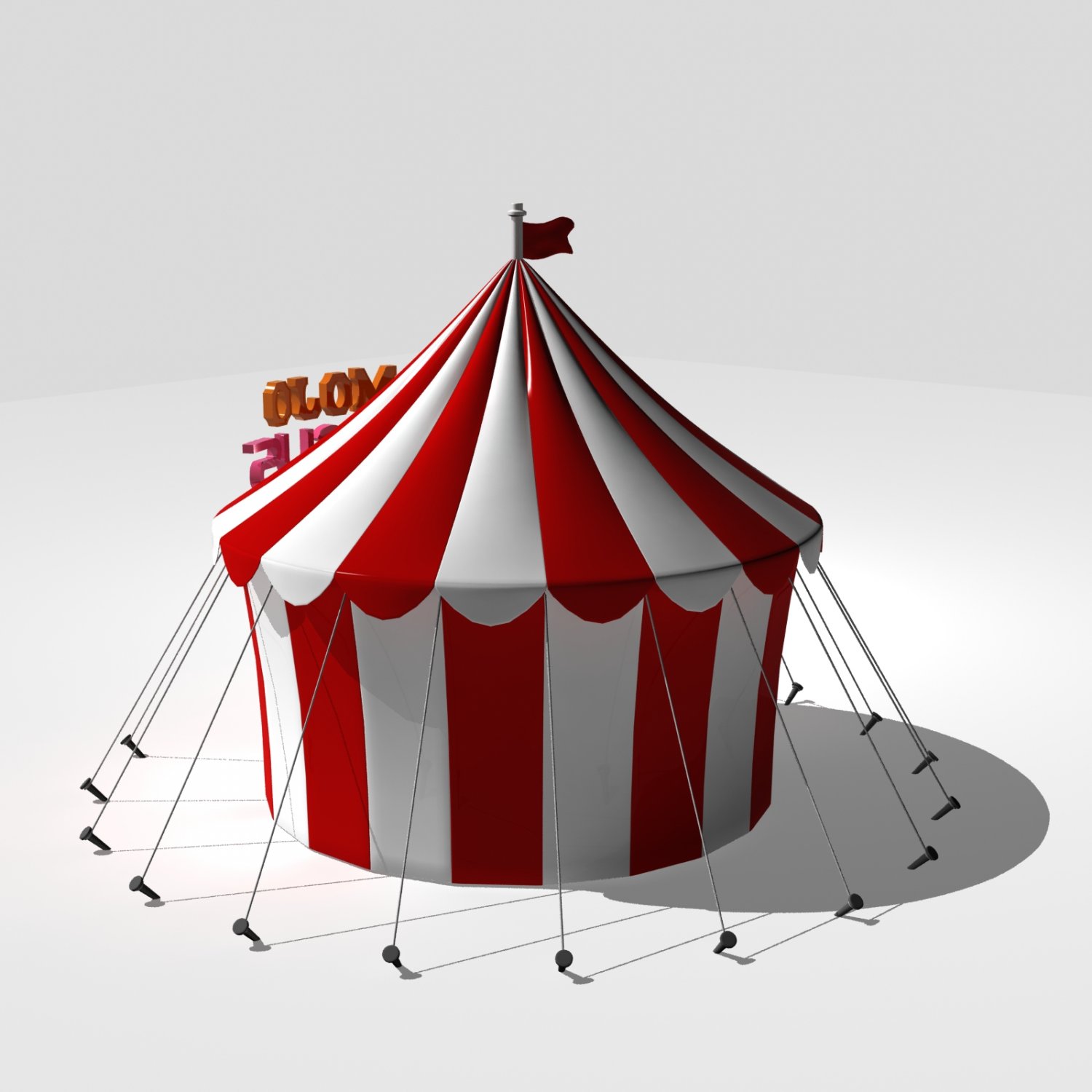 Circus Tent 3D Model in Miscellaneous 3DExport