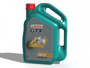 castrol gtx engine oil jar 3Dモデル