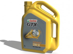 castrol gtx engine oil jar 3Dモデル