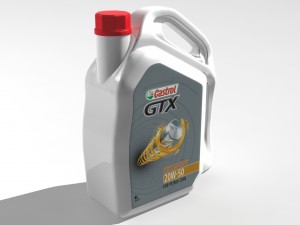 castrol gtx engine oil jar 3Dモデル