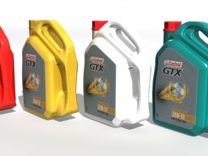 castrol gtx engine oil jar 3Dモデル