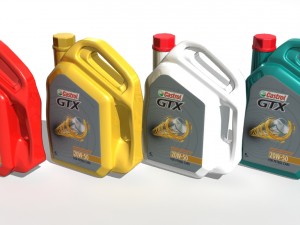 castrol gtx engine oil jar 3Dモデル