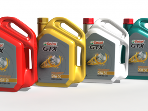 castrol gtx engine oil jar 3Dモデル