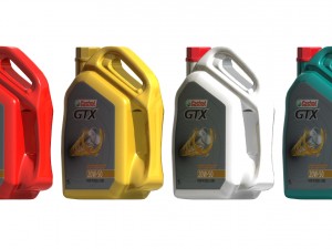 castrol gtx engine oil jar 3Dモデル